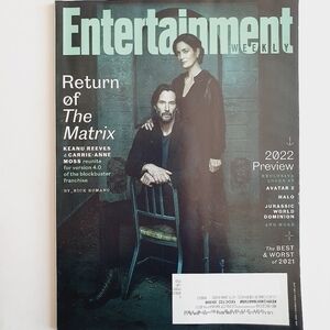 Entertainment Weekly January, 2022 Return of the Matrix - Keanu Reeves & Carrie